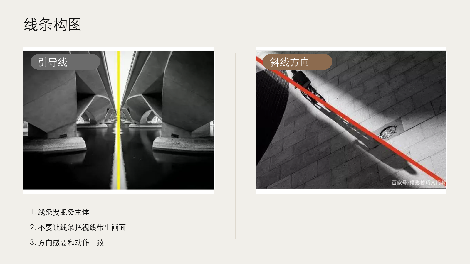 线条让视线进入主体