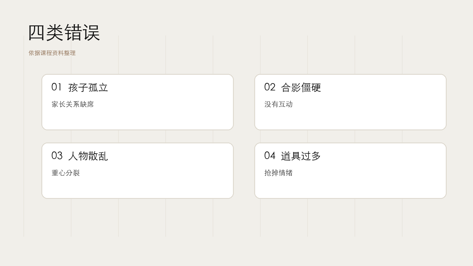 儿童构图常见错误