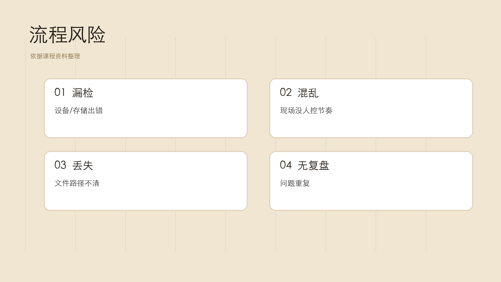 常见流程错误