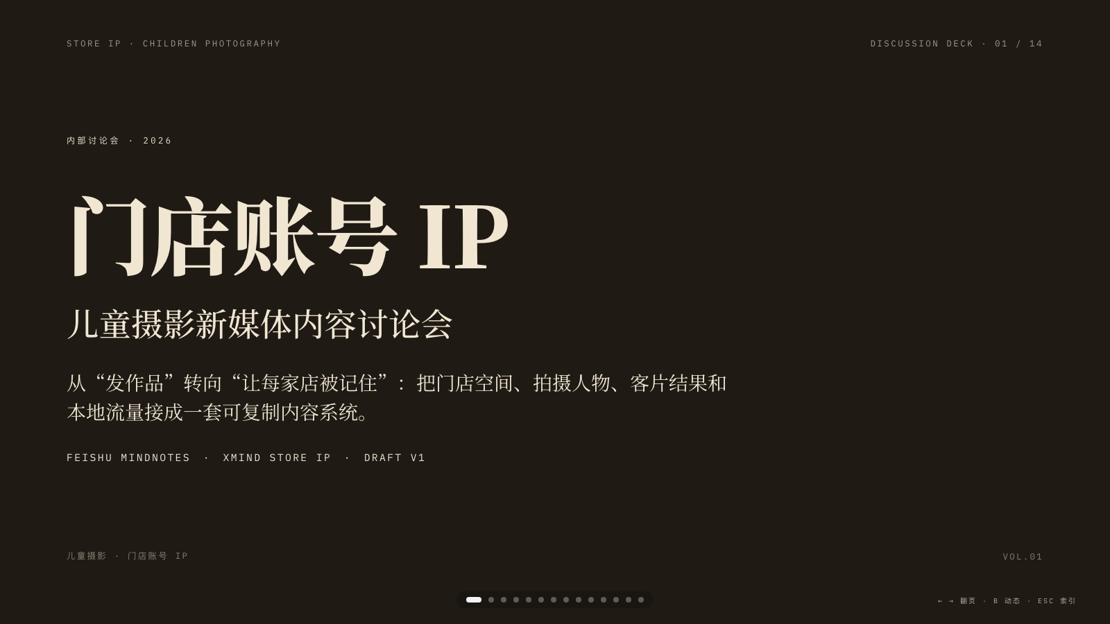 儿童摄影门店账号 IP 讨论会 PPT 首页预览